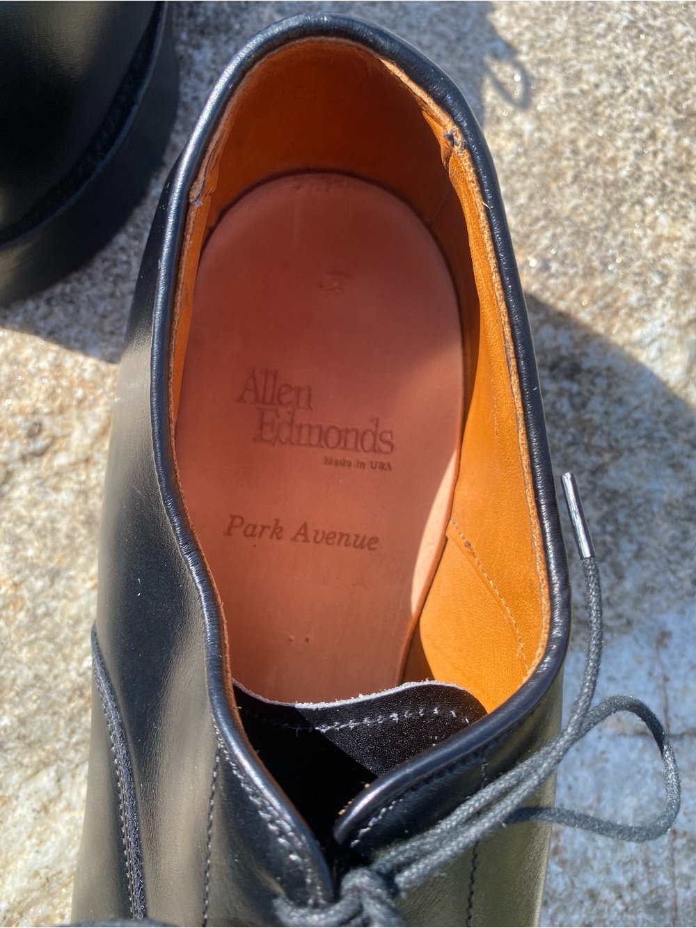 Allen Edmonds Black Cap-Toe Derby Oxfords - Picture 5 of 6